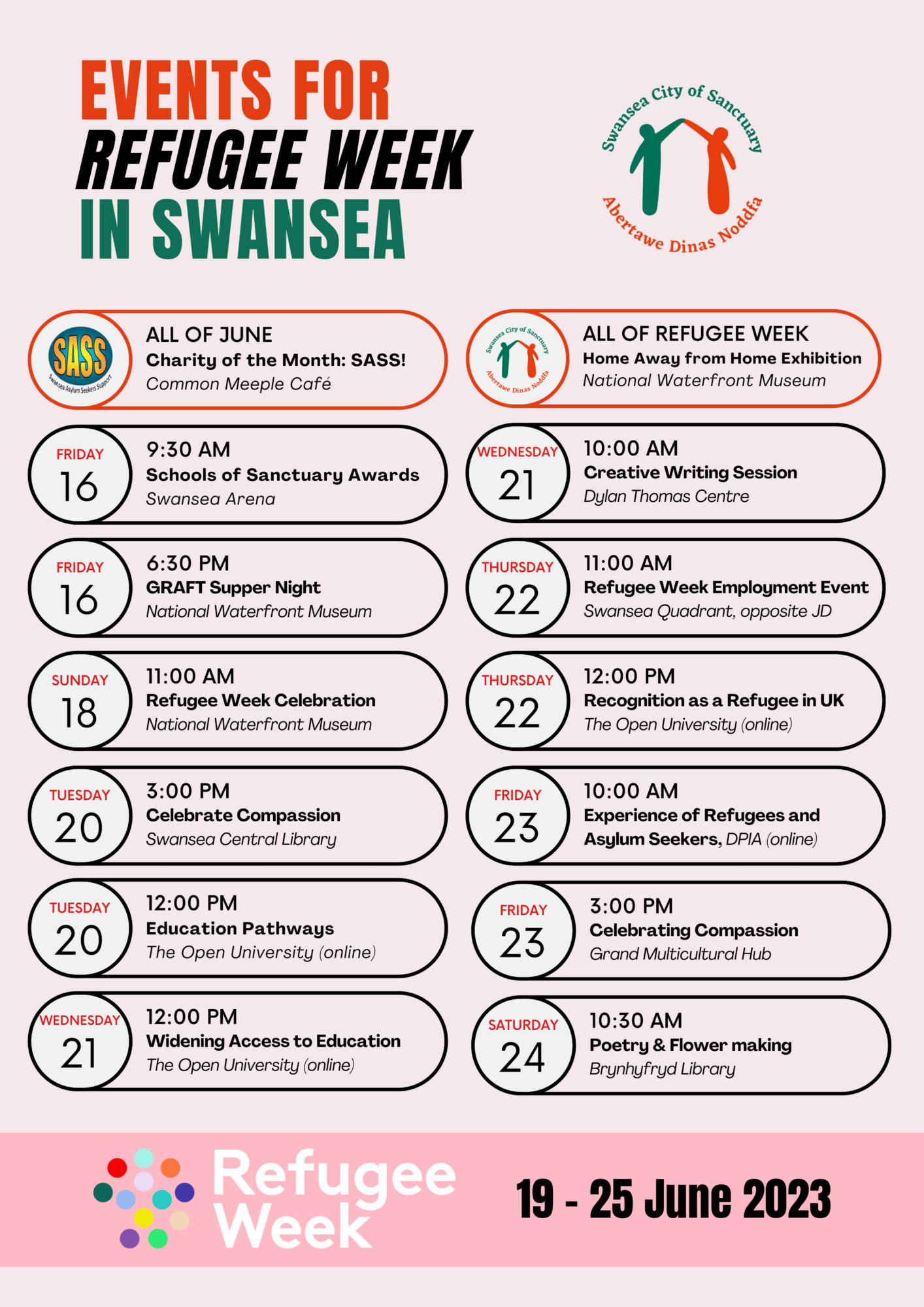 Refugee Week 2023 - Swansea City of Sanctuary